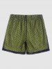 Hollow Out Mesh Double-layered Casual Shorts -  