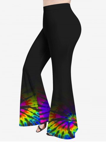 Plus Size Tie-Dye Flare Pants