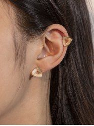 Boucles D'Oreilles en Forme de Triangulaire en Strass - d'or 