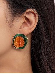 Vintage Colorblock Stud Earrings -  