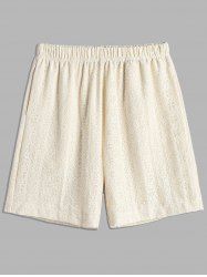 Openwork Lace Casual Shorts -  