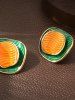 Vintage Colorblock Stud Earrings -  