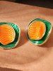 Vintage Colorblock Stud Earrings -  