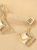 Pendants D'oreilles Ornés Diamants Carrés - d'or 