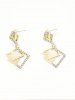 Pendants D'oreilles Ornés Diamants Carrés - d'or 