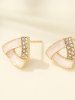 Boucles D'Oreilles en Forme de Triangulaire en Strass - d'or 