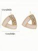 Boucles D'Oreilles en Forme de Triangulaire en Strass - d'or 