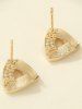 Boucles D'Oreilles en Forme de Triangulaire en Strass - d'or 