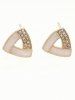 Boucles D'Oreilles en Forme de Triangulaire en Strass - d'or 