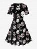 Gothic Scary Baby Print A Line T-shirt Dress -  