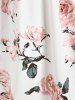 Robe Croisée à Imprimé Floral de Cottagecore Grande Taille - Rose clair L