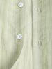 Striped Pattern See-through Sheer Short Sleeves Shirt -  