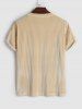 Geometric Jacquard Velour Short Sleeves T-shirt -  