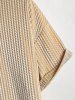 Geometric Jacquard Velour Short Sleeves T-shirt -  
