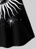 Plus Size Colorblock Sun Glitter Print Cami Top (Adjustable Shoulder Strap) -  
