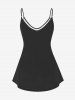 Gothic Skull Rose Print Cami Top (Adjustable Shoulder Strap) -  