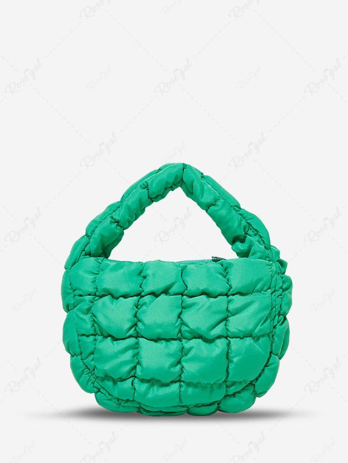Trendy Quilted Puffer Ruched Cloud Shoulder Bag  