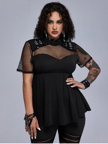 Gothic Plus Size T-Shirts  Women's Long Sleeve, Lace & Tunic Top