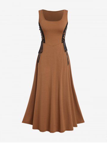 Gothic Lace-up Maxi Sleeveless Dress