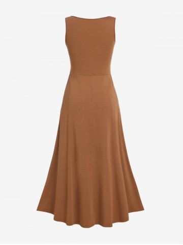 Gothic Lace-up Maxi Sleeveless Dress