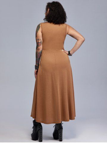 Gothic Lace-up Maxi Sleeveless Dress