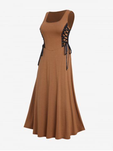 Gothic Lace-up Maxi Sleeveless Dress