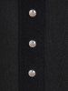 Gothic Studs Skinny Wide Waistband Pants -  