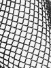 Haut Gothique Panneau en Résille à Bretelle Bouclée en Cuir PU Transparente - Noir M | US 10