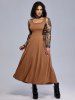 Gothic Lace-up Maxi Sleeveless Dress -  
