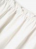 Vintage Lace Up Layered Asymmetric Top And Off The Shoulder Ruffles Short Sleeve T-shirt Set -  