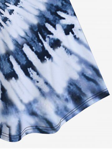 Plus Size Tie-Dye Heart Printed Dress