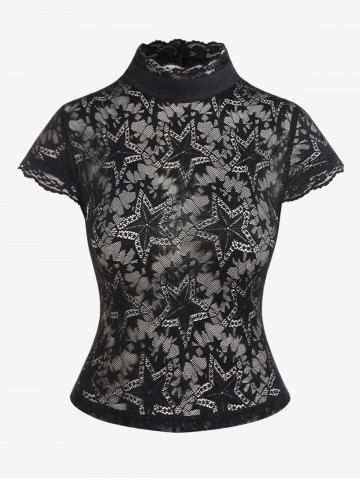 Gothic Star Lace Short Top