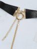 Chaîne de Couvercle de Téton avec Collier Ras-du-Cou - Noir 