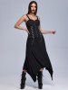 Gothic Handkerchief Hem Maxi Skirt -  