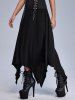 Gothic Handkerchief Hem Maxi Skirt -  