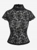 Gothic Star Lace Short Top -  
