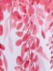 Plus Size Ombre Floral Print Boyleg Tankini Swimsuit (Adjustable Shoulder Strap) -  