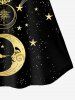 Plus Size Sun Moon Cloud Stars Eagle Print Cami Top (Adjustable Shoulder Strap) -  