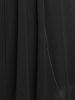 Jupe Mi-Longue Asymétrique de Grande Taille en Mousseline - Noir 2X | US 18-20