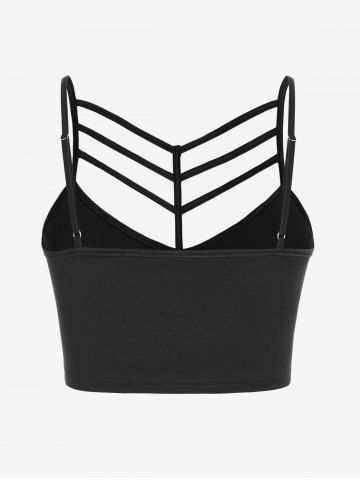 Gothic Strappy Camisole and Sheer Lace Top Set