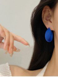 Vintage Geometric Design Hoop Earrings -  