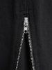 Pantalon Droit Zippé Embelli de Chaîne Au Crochet à Lacets - Noir 2X | US 18-20