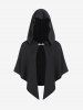 Cape à Capuche Asymétrique Gothique - Noir 4X | US 26-28