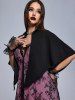 Cape à Capuche Asymétrique Gothique - Noir 4X | US 26-28