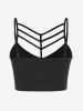 Gothic Strappy Camisole and Sheer Lace Top Set -  