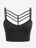 Gothic Strappy Camisole and Sheer Lace Top Set -  