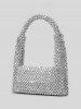 Beading Foldover Evening Party Shoulder Bag -  