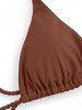 Braided Strap Triangle String Bikini Swimwear -  