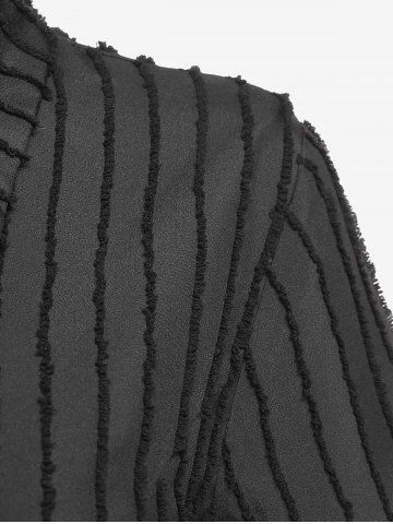 Gothic Jacquard PU Leather Lace-up Corset Shirt