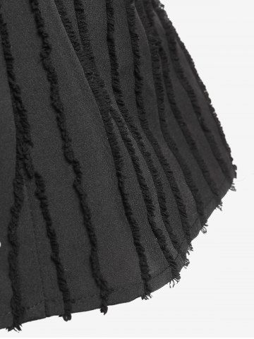 Gothic Jacquard PU Leather Lace-up Corset Shirt